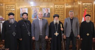 نائب محافظ الجيزة يزور مطرانية الأقباط الأرثوذكس بطموه للتهنئه بعيد الميلاد المجيد